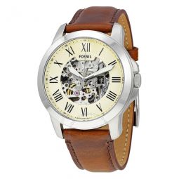Grant Automatic Beige Skeleton Dial Mens Watch