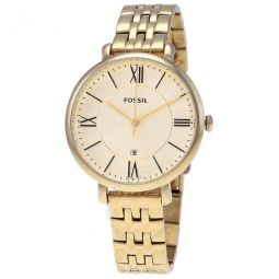 Jacqueline Champagne Dial Gold-tone Ladies Watch