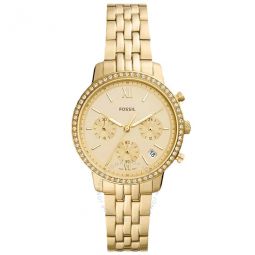 Neutra Chronograph Crystal Gold-tone Dial Ladies Watch