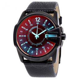 Timeframe Iridescent Dial Leather Mens Watch