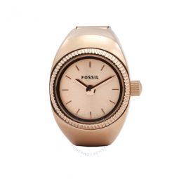 Rose Gold-Tone Quartz Ladies Watch Ring