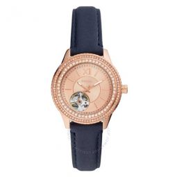 Stella Automatic Crystal Rose Gold Dial Ladies Watch