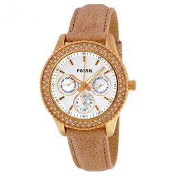 Stella GMT White Dial Rose Gold-tone Stainless Steel Ladies Watch