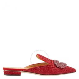 Ladies Daphne Ruby Red Mules, Brand Size 36 ( US Size 6 )