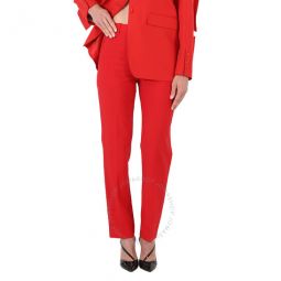 Ladies Pop Red Concealed Fastening Tailored Trousers, Waist Size 36
