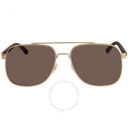 Brown Square Mens Sunglasses GG0422S00360