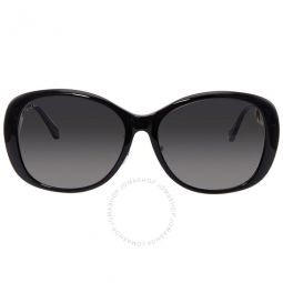 Grey Gradient Round Ladies Sunglasses GG0849SK-002 59