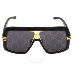 Grey/Gold Decor Square Unisex Sunglasses