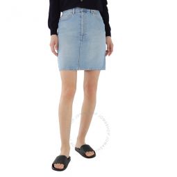 Ladies Denim Cotton Skirt, Brand Size 38 (US Size 6)