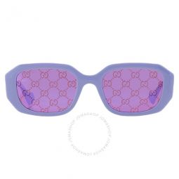 Pink Logo Geometric Ladies Sunglasses