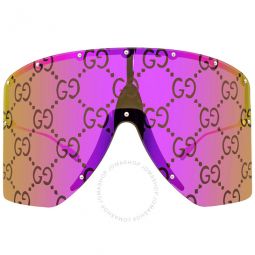 Pink Mirror Shield Unisex Sunglasses