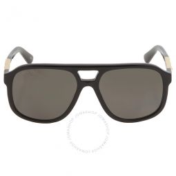 Polarized Dark Grey Pilot Unisex Sunglasses