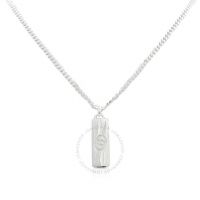 Sterling Silver Diagonal Interlocking G Necklace