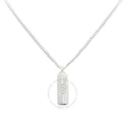 Sterling Silver Diagonal Interlocking G Necklace