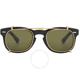 Yellow With Green Clip On Sport Unisex Sunglasses