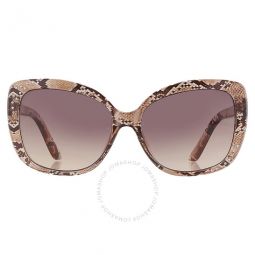 Brown Gradient Butterfly Ladies Sunglasses