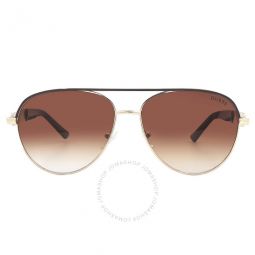 Brown Gradient Pilot Ladies Sunglasses