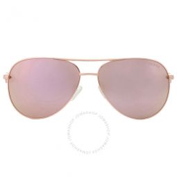 Brown Pink Mirror Pilot Ladies Sunglasses