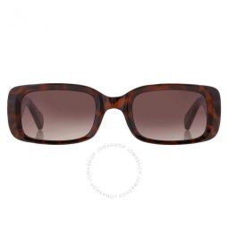 Gradient Brown Rectangular Ladies Sunglasses