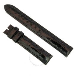 14 MM Black Crocodile Leather Strap