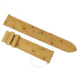 19 MM Tan Ostrich Leather Strap