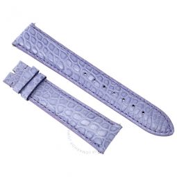 21 MM Light Purple Alligator Leather Strap
