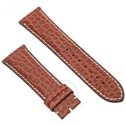 24 MM Matte Honey Alligator Leather Strap