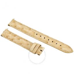 Ivory 14 MM Ostrich Leather Strap