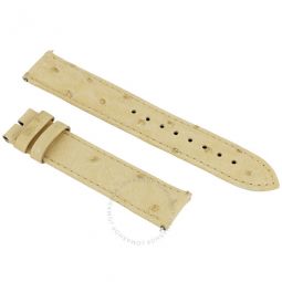 Ivory 19 MM Ostrich Leather Strap