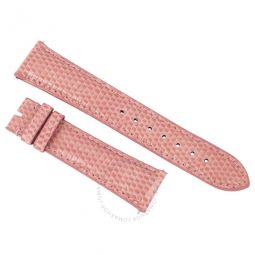 Shiny Rose Pink Lizard Leather Strap