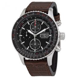 Aviation Chronograph Automatic Black Dial Mens Watch
