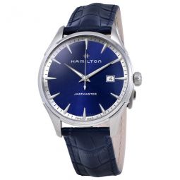 Jazzmaster Blue Dial Mens Leather Watch