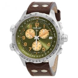 Khaki Aviation Chronograph Quartz Green Dial Mens Watch