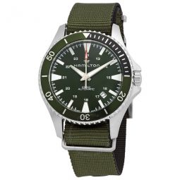 Khaki Navy Automatic Green Dial Sprite Bezel Mens Watch