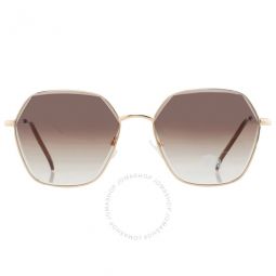 Brown Gradient Geometric Ladies Sunglasses