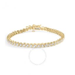 10K Yellow Gold 2.00 Cttw Round-Cut Diamond S-Link 7 Bracelet (J-K Color, I1-I2 Clarity)