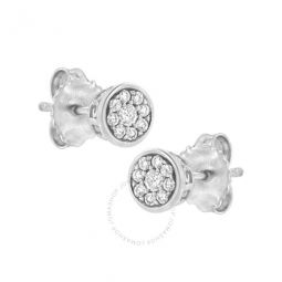 .925 Sterling Silver 1/3 cttw Lab Grown Diamond Floral Cluster Stud Earring (F-G Color, VS2-SI1 Clarity)