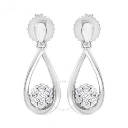 .925 Sterling Silver 1/3 cttw Lab-Grown Diamond Drop Earring (F-G Color, VS2-SI1 Clarity)