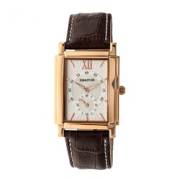 Frederick Automatic Silver Dial Brown Leather Mens Watch
