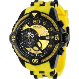 Aviator Chronograph Date Quartz Yellow and Black Mens Watch