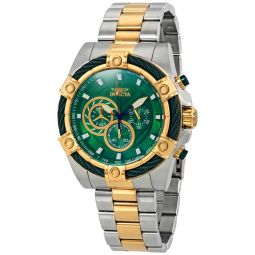 Bolt Chronograph Green Dial Two-tone Mens Watch