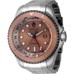 Hydromax GMT Date Quartz Brown Dial Mens Watch