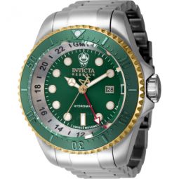 Hydromax GMT Date Quartz Green Dial Mens Watch