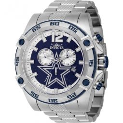 NFL Dallas Cowboys Chronograph Date GMT Quartz Mens Watch