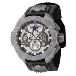 NFL Dallas Cowboys Chronograph GMT Quartz Gunmetal Dial Mens Watch