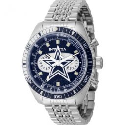 NFL Dallas Cowboys World Time GMT Quartz Mens Watch