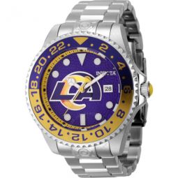 NFL Los Angeles Rams Automatic Date Dive Blue Dial Mens Watch