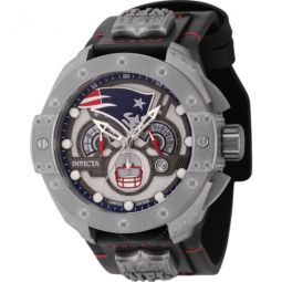 NFL New England Patriots Quartz Gunmetal Dial Mens Watch