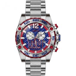 Nfl New York Giants Chronograph GMT Quartz Blue Dial Mens Watch