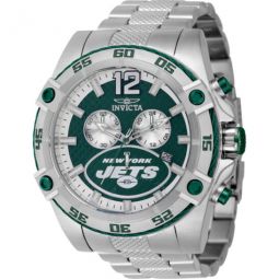 NFL New York Jets Chronograph GMT Quartz Green Dial Mens Watch